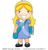 Royalty Free School Girl Clipart Illustration Image