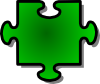 Green Jigsaw Piece 8 Clip Art
