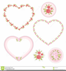 Flower Heart Border Clipart Image