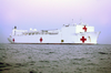 Military Sealift Command Hospital Ship Usns Comfort (t-ah 20), Steams Toward Her First Port-of-call At Naval Station Rota Image
