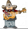 Cowboy Playing Guitar Clipart Image