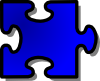 Jigsaw Blue Clip Art