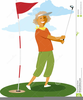 Animated Golfing Clipart Image