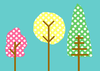 Colorful Patterned Trees Image