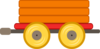 Train Car Orange Clip Art