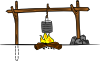 Campfires And Cooking Cranes 4 Clip Art