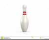 Single Bowling Pin Clipart Image