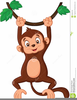 Clipart Monkey Hanging From Tree Image