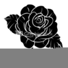 Silhouette Roses Clipart Image
