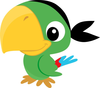 Cartoon Parrot Clipart Image