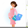 Modern Pregnant Woman Clipart Image