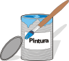 Aidiagre Paint Tin Can And Brush Clip Art