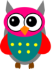 Pink And Grey Owl Clip Art