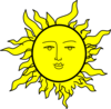 Sun With A Face By Rones Clip Art