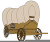 Pioneer Covered Wagon Clipart Image