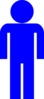 Blue Man Symbol Clip Art