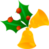 Christmas Bells (rotated) Clip Art