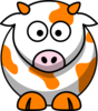 Orange Cow Clip Art