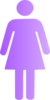 Woman Icon Purple   Clip Art