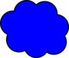 Dark Blue Cloud Clip Art