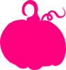 Pink Pumpkin Sihouette Clip Art