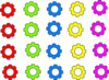 Colorful Gears Clip Art