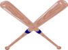 Crossed Baseball Bat Clip Art