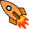 Orange Rocket Clip Art