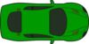 Green Car - Top View Clip Art