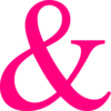 Hot Pink Ampersand2 Clip Art