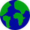 Earth With Continents Separated Clip Art