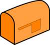 Orange Mailbox Clip Art