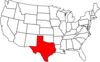 Usa Mainland With Texas Highlighted Clip Art