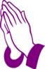 Purple Praying Hands Clip Art