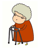 Two Old Ladies Clipart Image