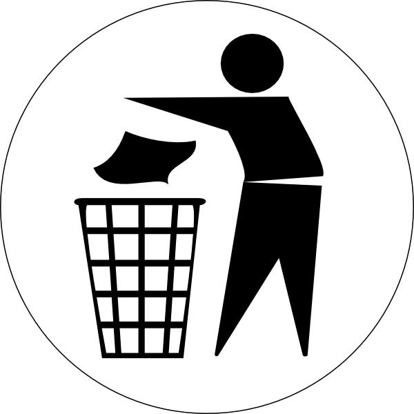 Doctormo Put Rubbish In Bin Signs Clip Art at Clker.com - vector clip art  online, royalty free & public domain