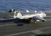 An Ea-6b Prowler Assigned To The  Shadow Hawks  Of Electronic Attack Squadron One Forty One (vaq-141) Lands On The Flight Deck Aboard The Aircraft Carrier Uss Theodore Roosevelt (cvn 71) Image
