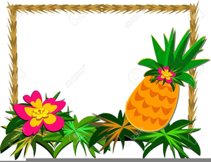 hawaiian santa clip art