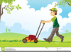 Man Cutting Grass Clipart Image