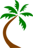 Palm Tree Curved Clip Art Clip Art