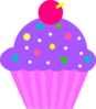 Cupcake Purple And Pink Clip Art