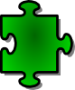 Green Jigsaw Piece 9 Clip Art