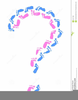 Pink And Blue Footprints Clipart Image