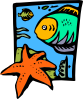 Fish Marine Life Starfish Clip Art