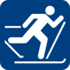 Blue Nordic Skier Clip Art