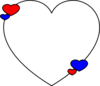 Hearts Blue & Red Clip Art
