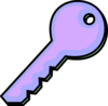 Pink Purple Key Clip Art
