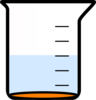 Beaker With Painted Bottom And Water Clip Art
