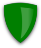 Green Glossy Shield Clip Art