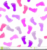 Pink Baby Foot Clipart Image
